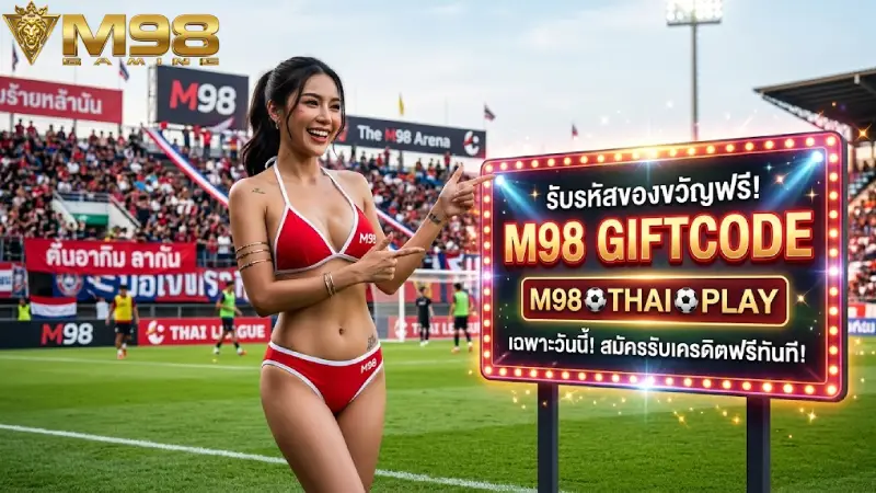 Giftcode M98 แจกโค้ดเครดิตฟรีล่าสุด 2026 รับง่ายใช้ได้จริง