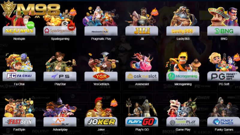 สล็อต M98 รวมค่าย PG, Jili แตกง่าย พร้อมเกมอาณาจักรโชคลาภฟาโรห์